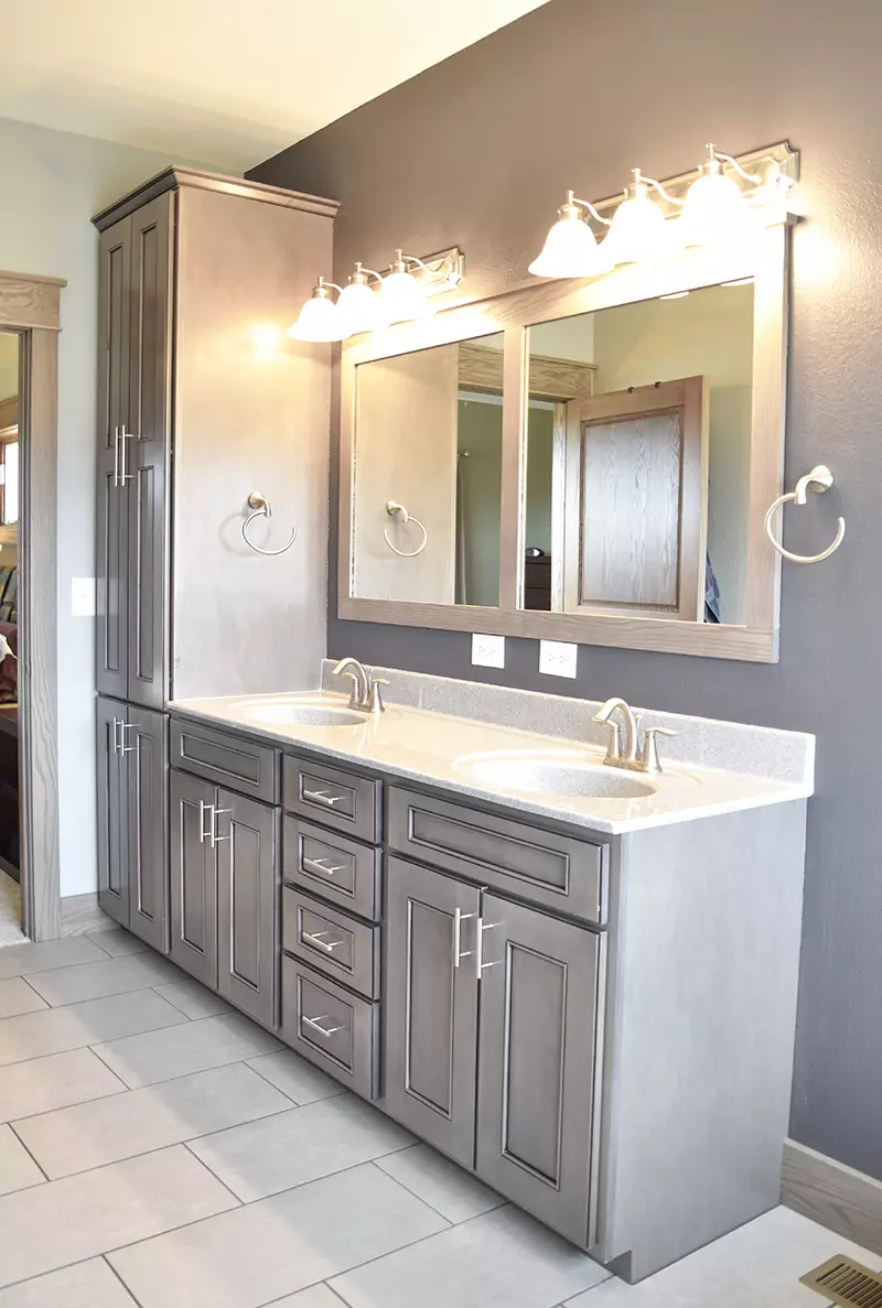 Bathroom Vanity with Linen Cabinet 1